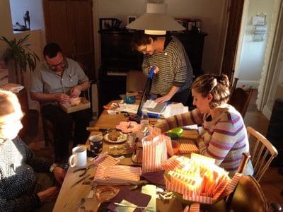 Crowdfunder kits were assembled at home