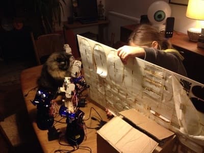 This is from the days of the wooden Ohbots.