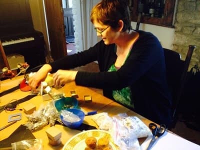 Sally midway through counting thousands of screws
